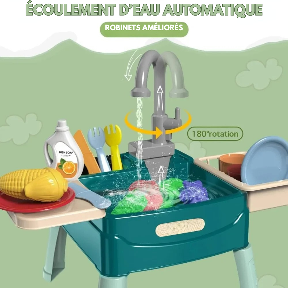 AquaFun™ – Évier Magique Interactif pour Enfants avec Eau et Accessoires